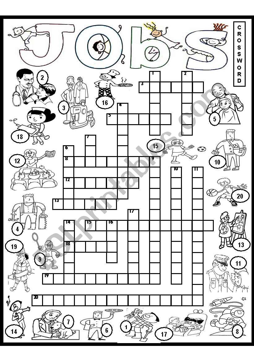 Jobs and Occupations Crossword