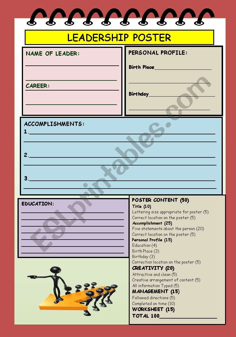 how to be a good leader worksheet pdf