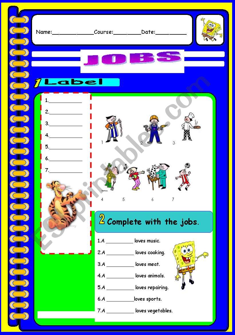 JOBS worksheet