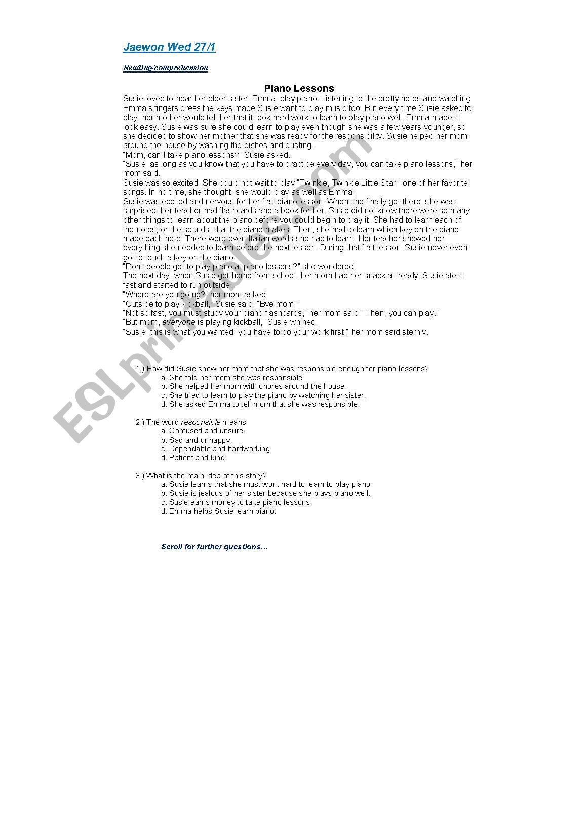 Conversational English worksheet