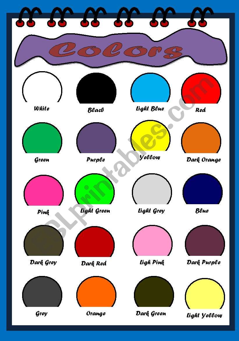 Colors worksheet