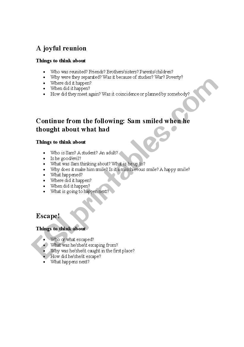 Simple Writing worksheet
