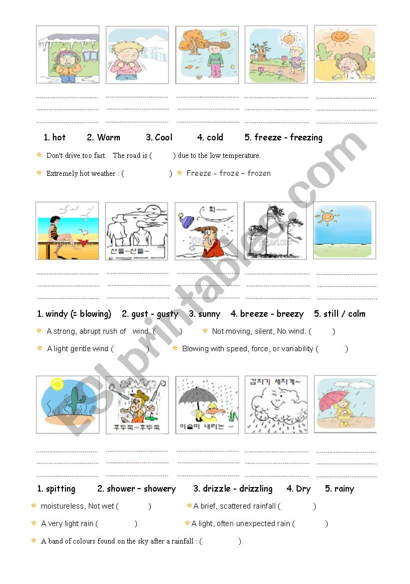 How is the weather (2of 5) worksheet