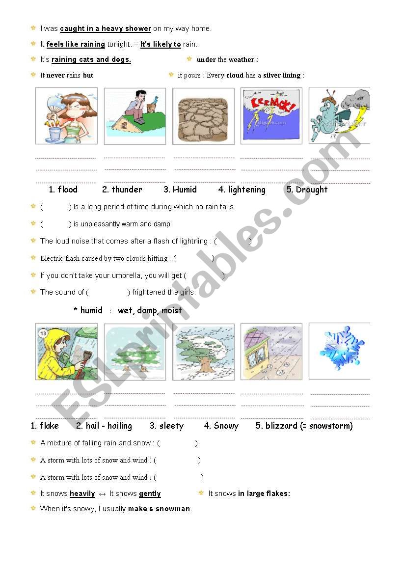 How is the weather (4 of 5) worksheet