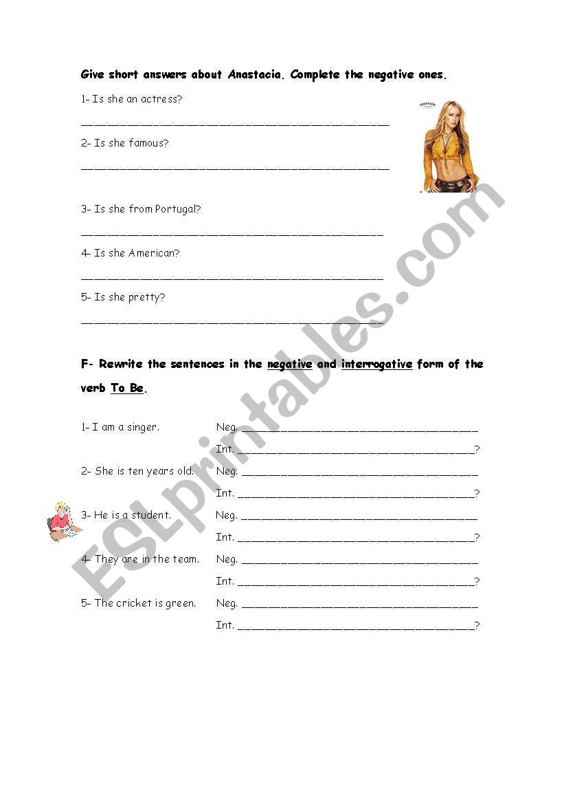 anastacia worksheet