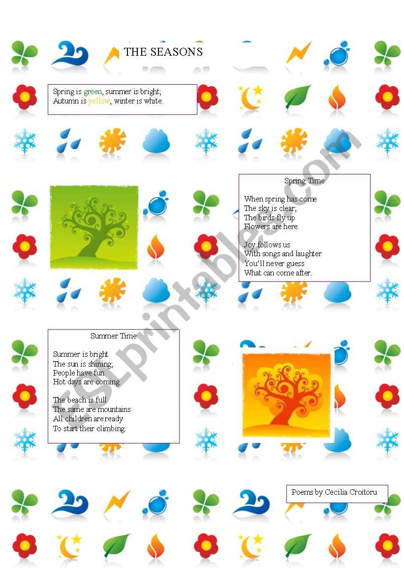 The Seasons - Poems for children