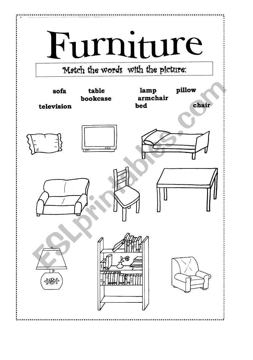 FURNITURE worksheet