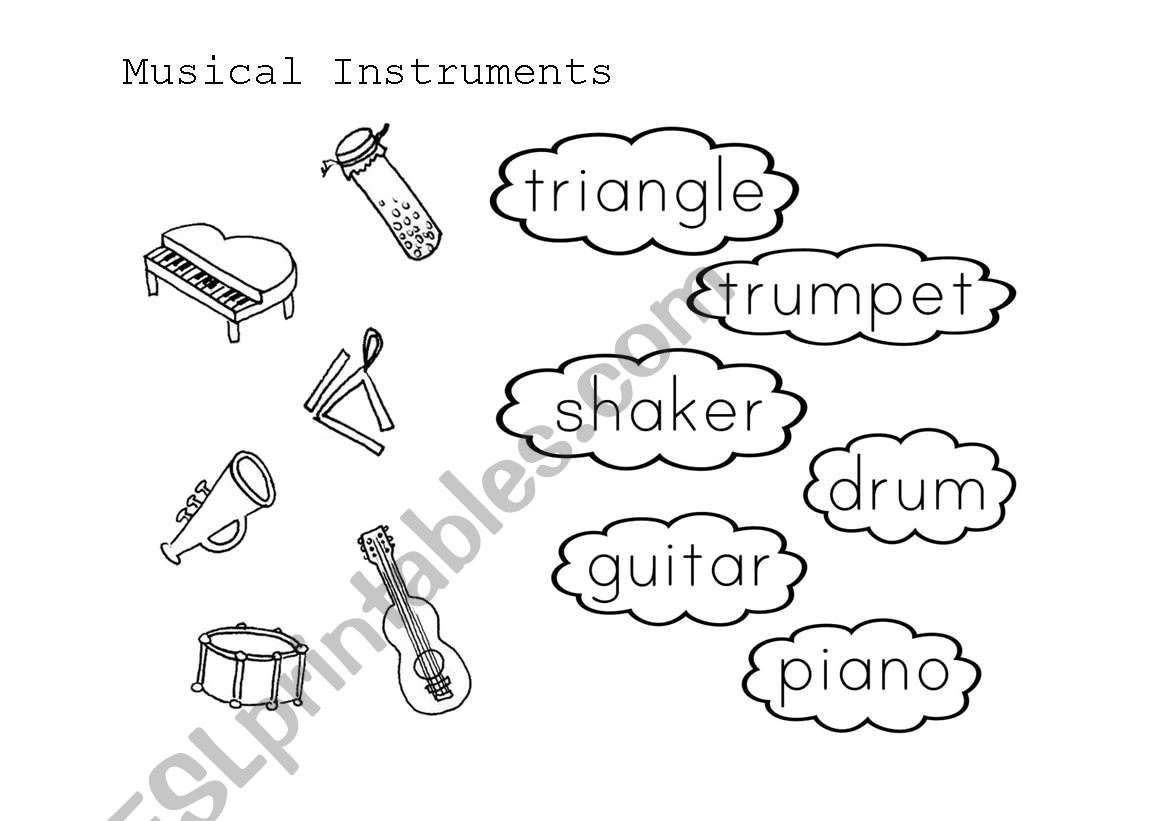 Musical Instruments word match