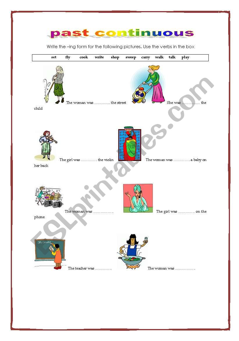 Past Continuous worksheet