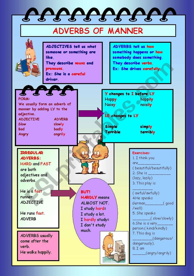 adverbs of manner - ESL worksheet by kole