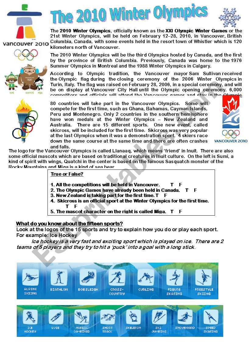 Vancouver2010 worksheet