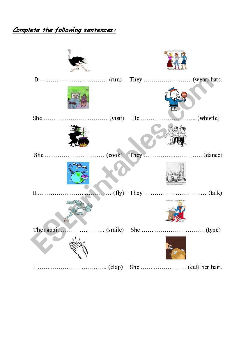 present continuous 8 worksheet