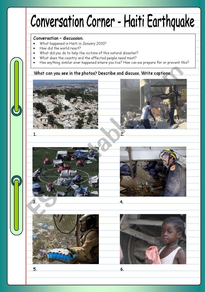 Conversation Corner - Haiti Earthquake