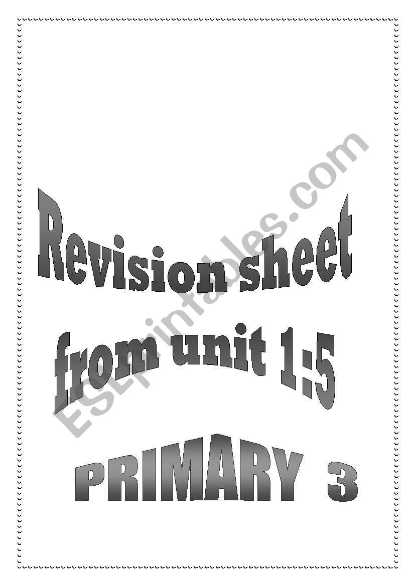 Revision Sheet for Macmillan English 3.