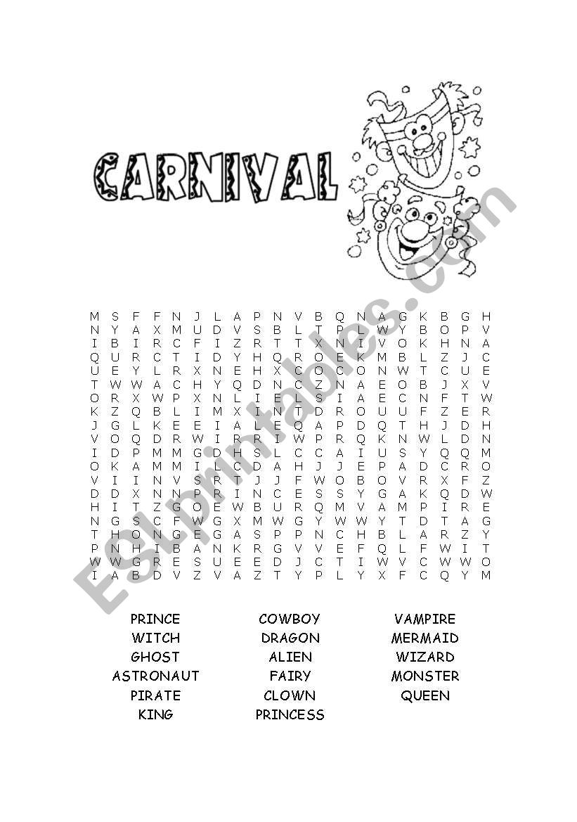 Carnival worksheet