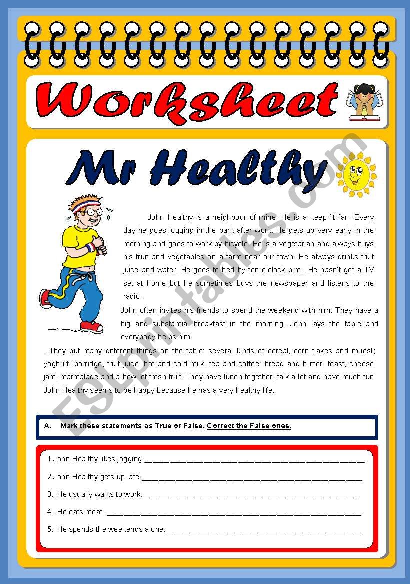 Mr _Healthy-Reaging Comprehension exercises