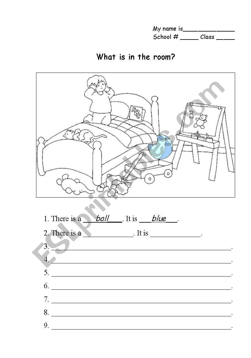 There is/ colours worksheet
