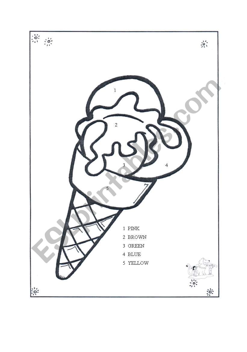 COLOR THE IMAGE worksheet