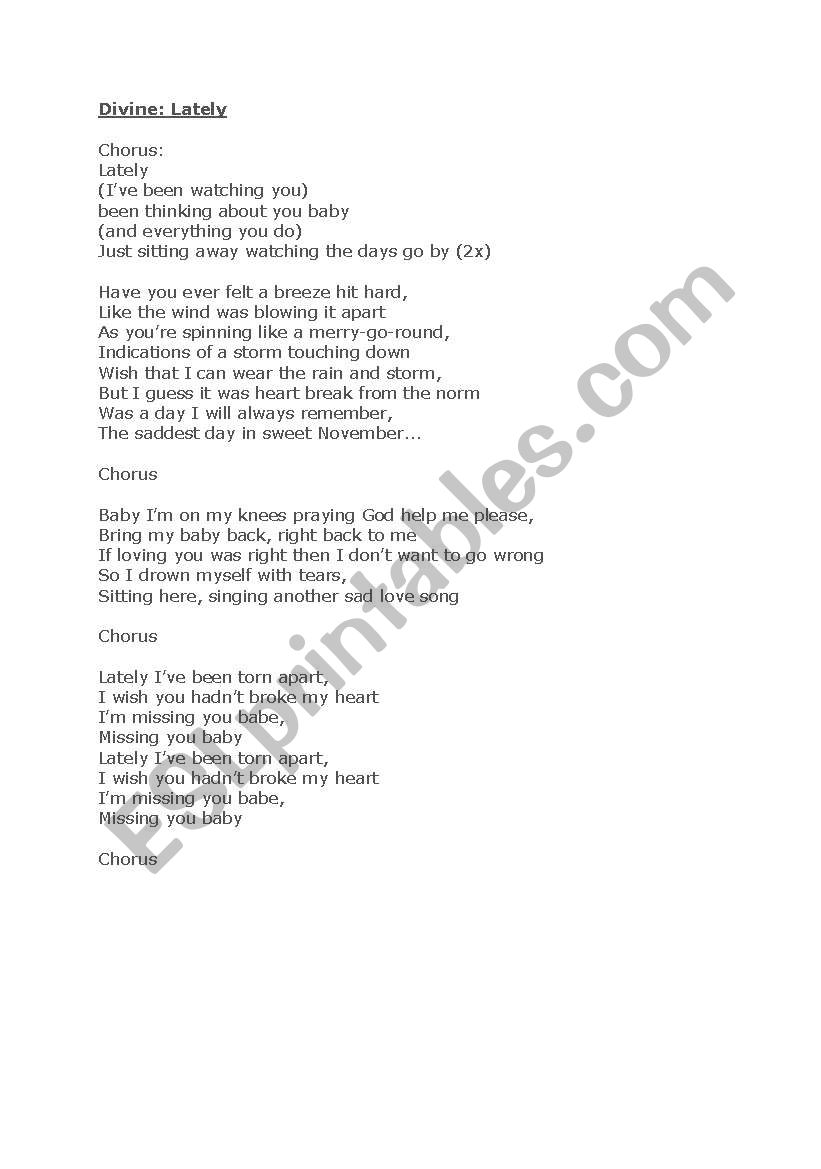 gerund song worksheet