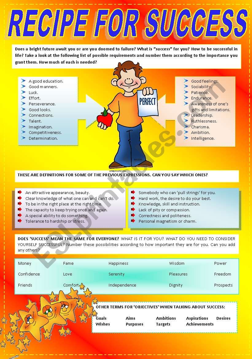 KEYS TO SUCCESS (Part I) worksheet