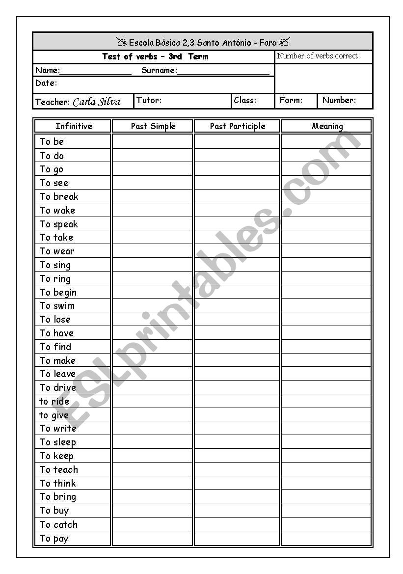 past simple worksheet