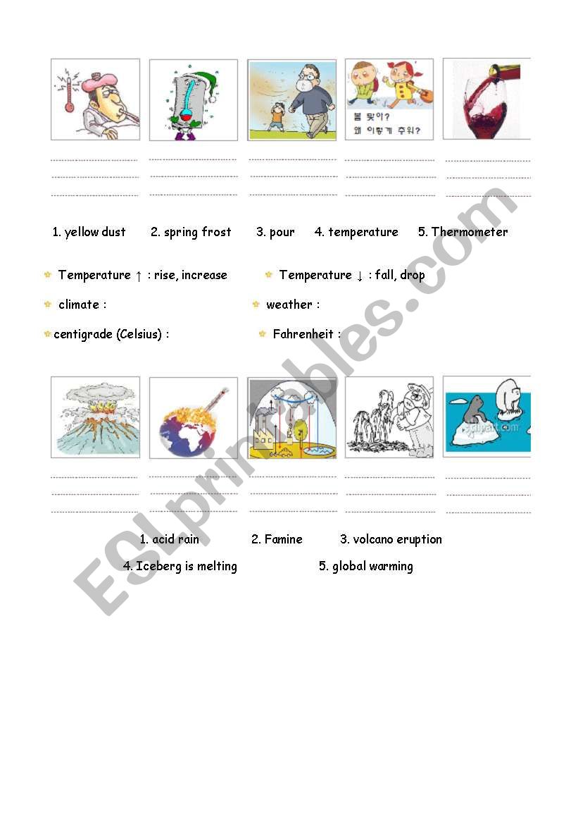 How is the weather (5 of 5) worksheet