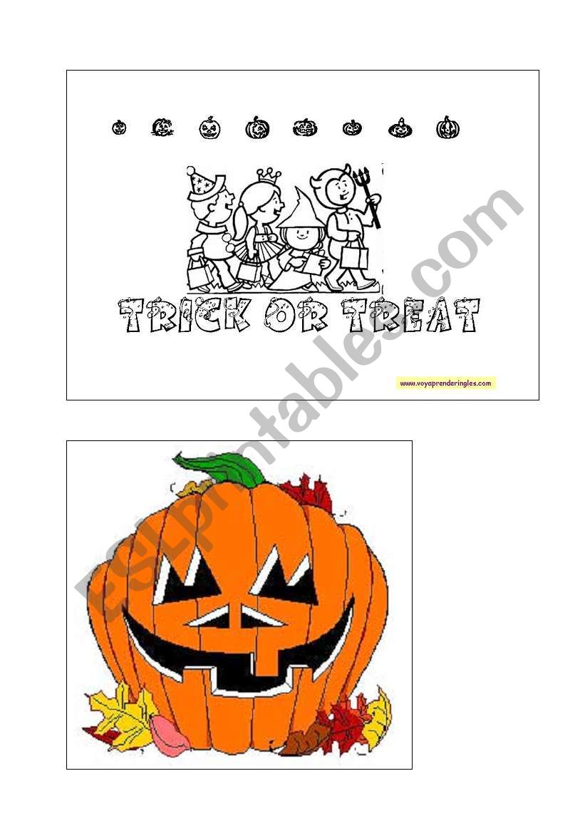 Halloween flashcards worksheet