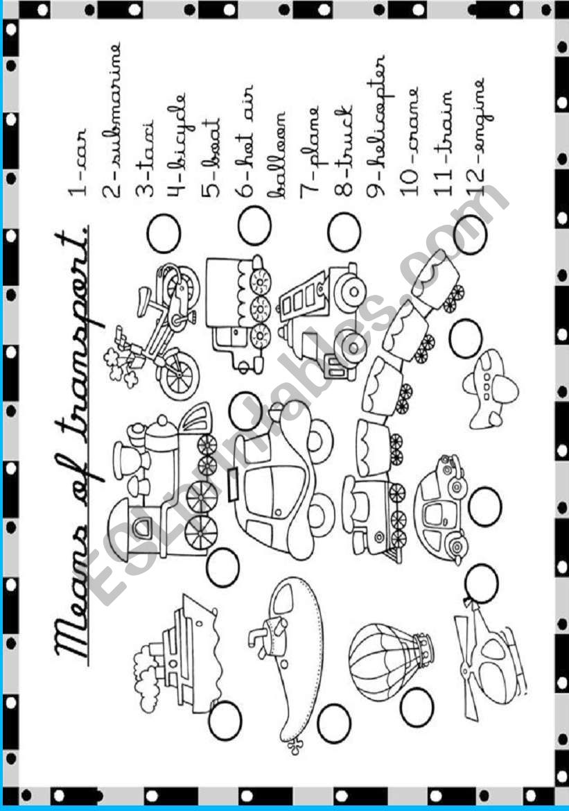 transport worksheet