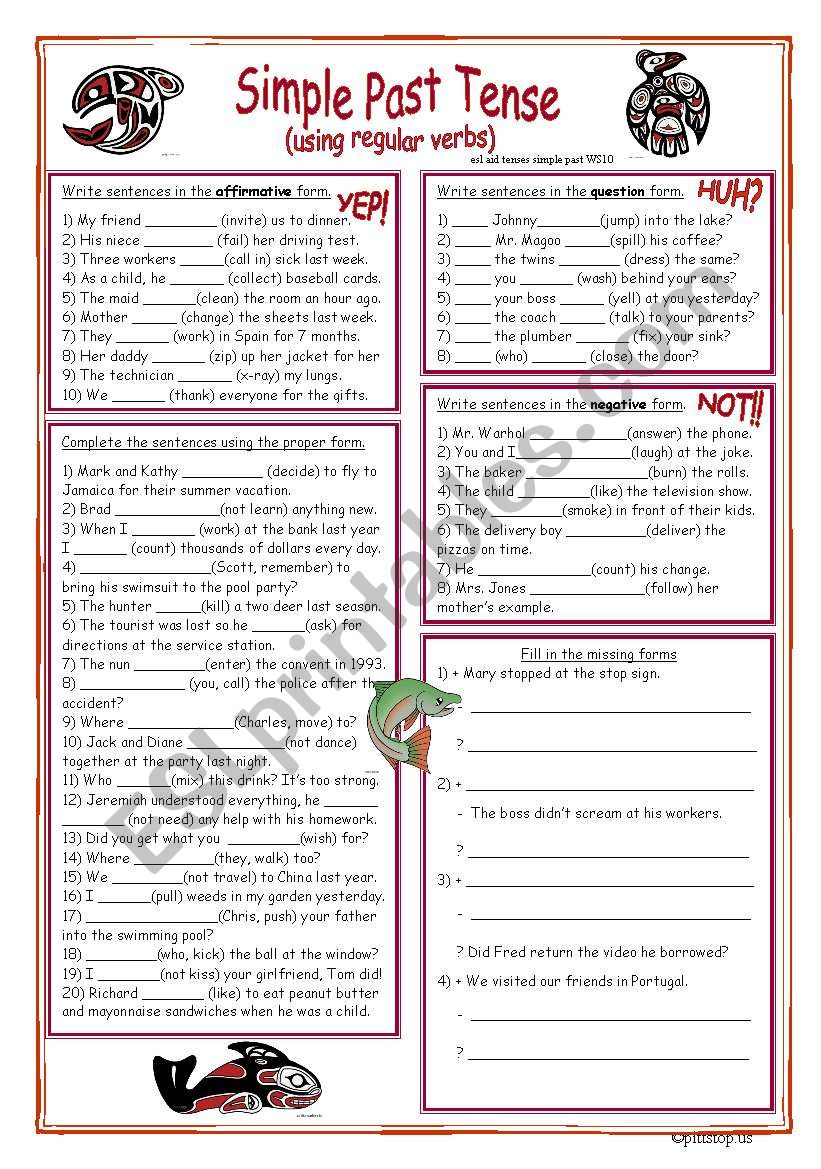 Simple Past Tense with Regular Verbs