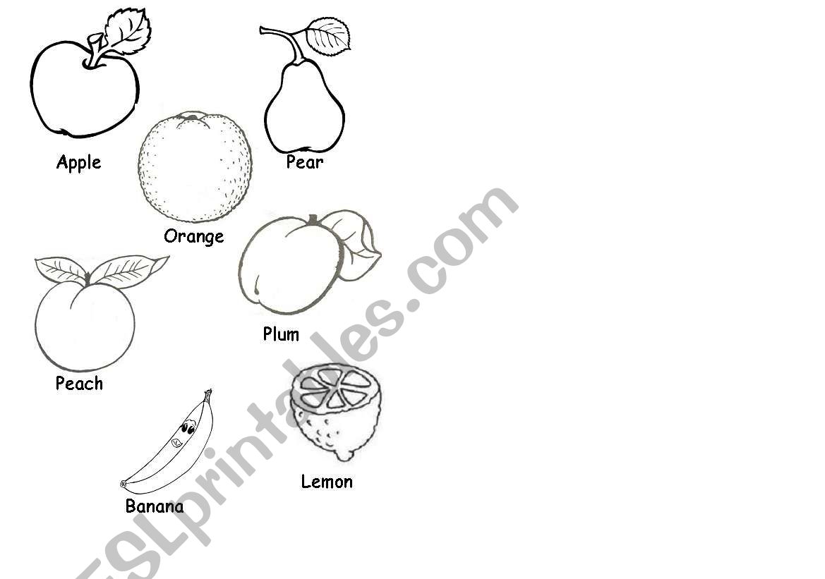 Fruits worksheet