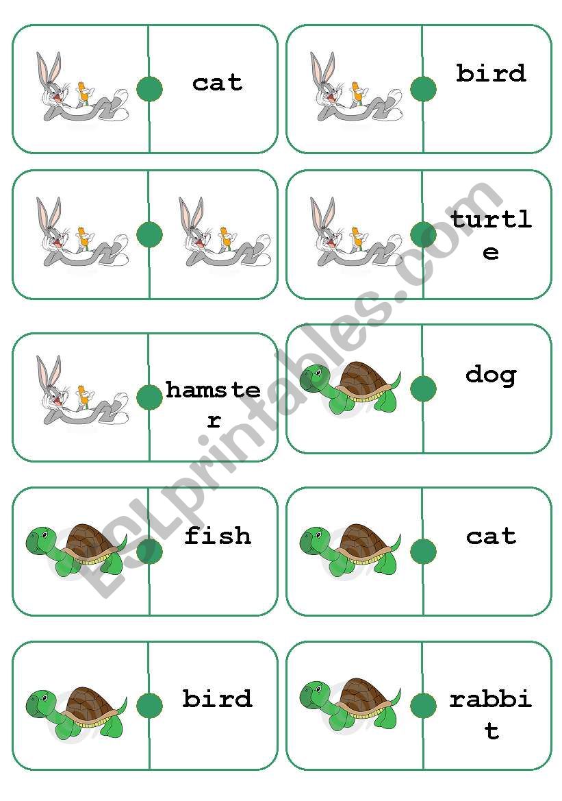 Pets domino Part2 worksheet