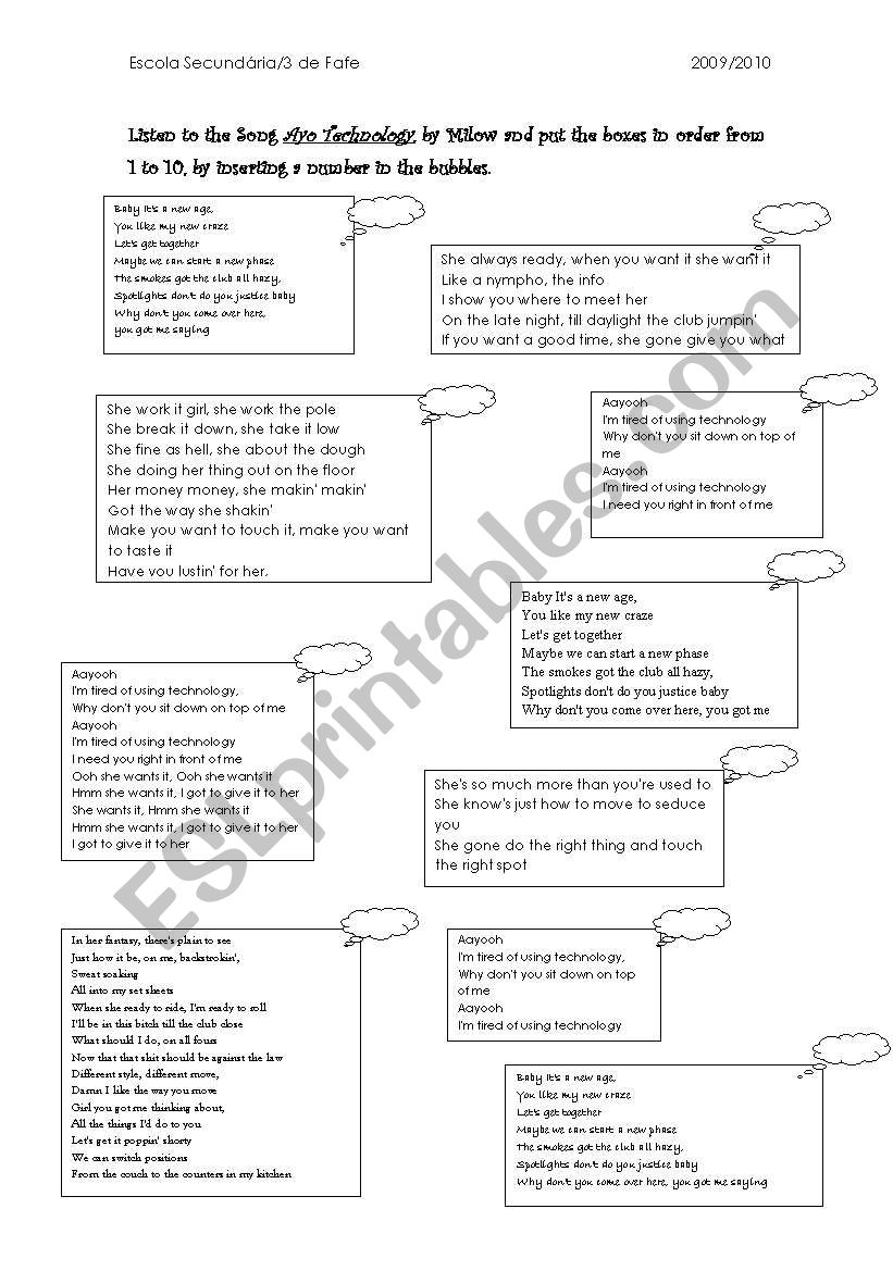 Ayo Technology, by Milow worksheet