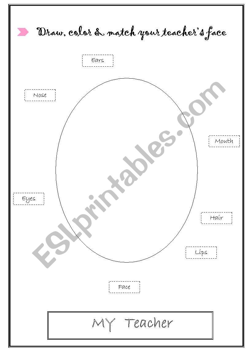 Draw your teacher worksheet