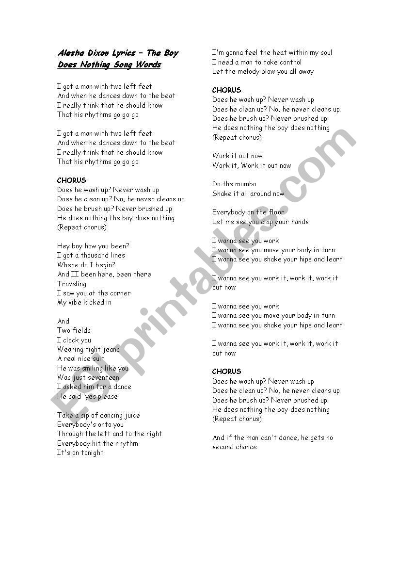 Fill in the blanks of a song Alexa Dixton