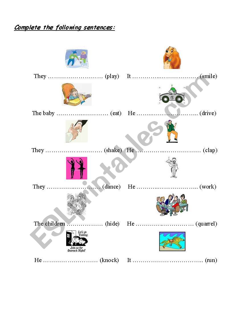 present continuous 9 worksheet