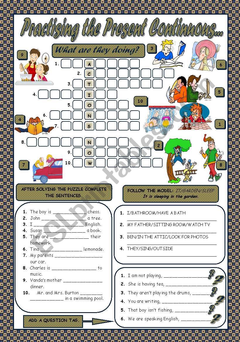 PRACTISING THE PRESENT CONTINUOUS (1)