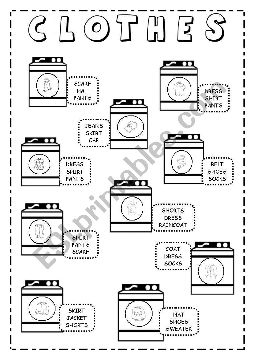 CLOTHES worksheet