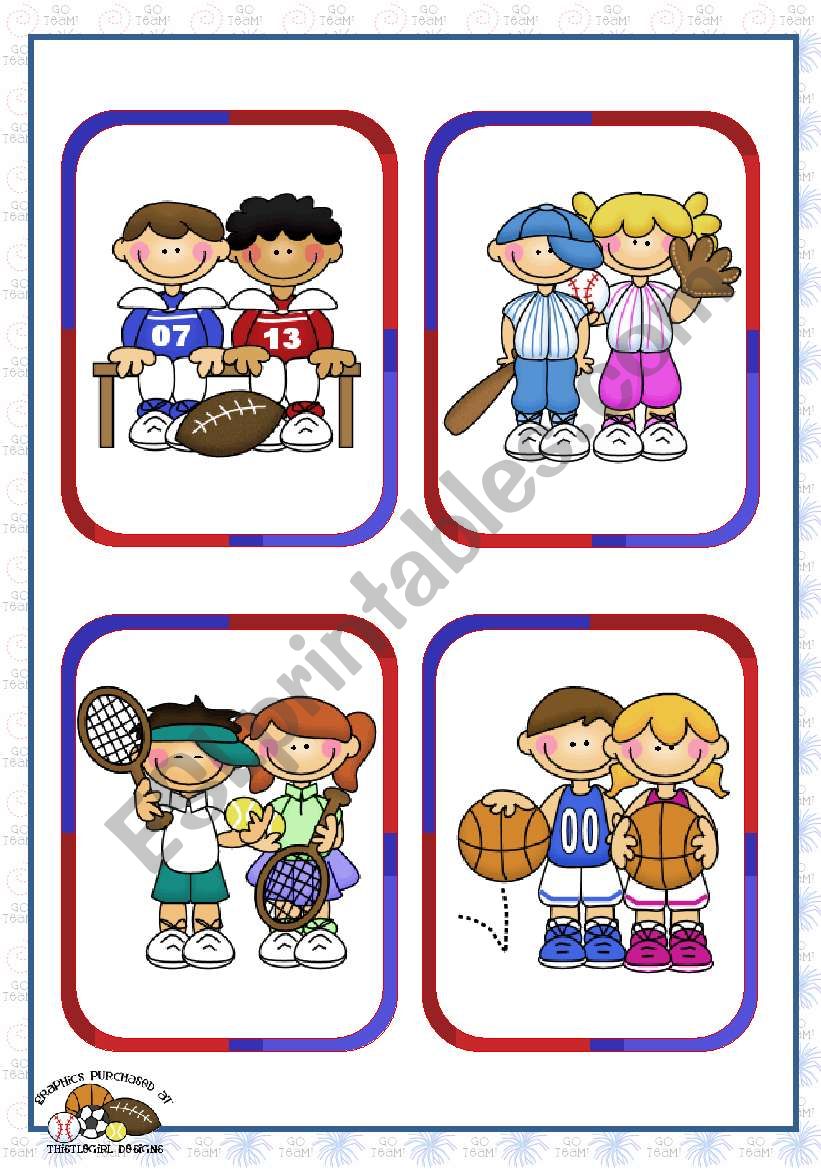 Sports Set (1)  - Individual and Team Sports Flashcards (16)