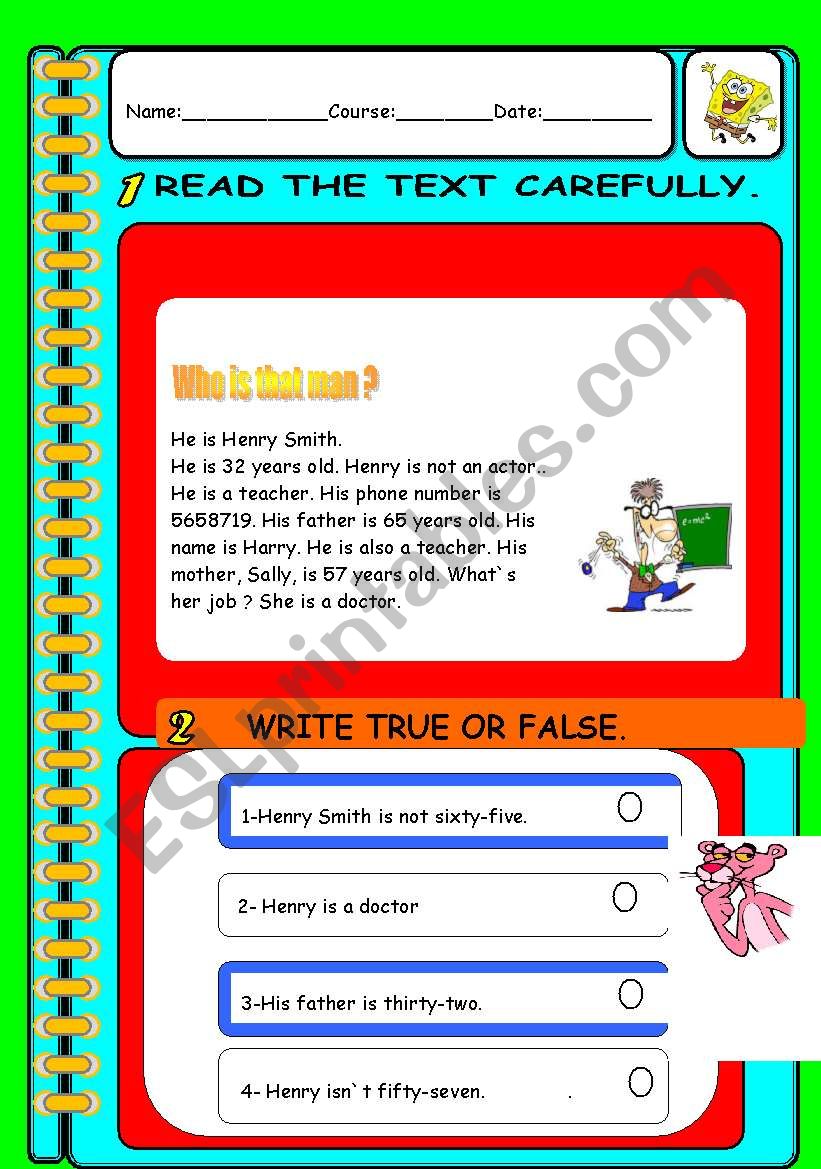 SIMPLE PRESENT worksheet