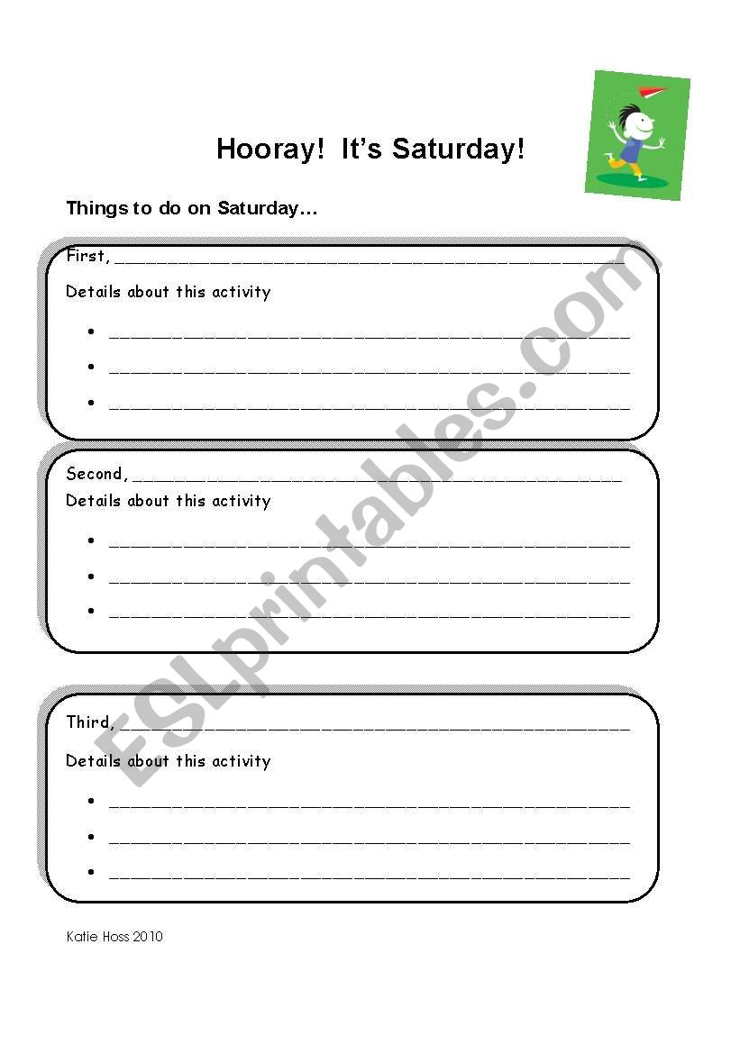 Hooray! Its Saturday Graphic Organizer