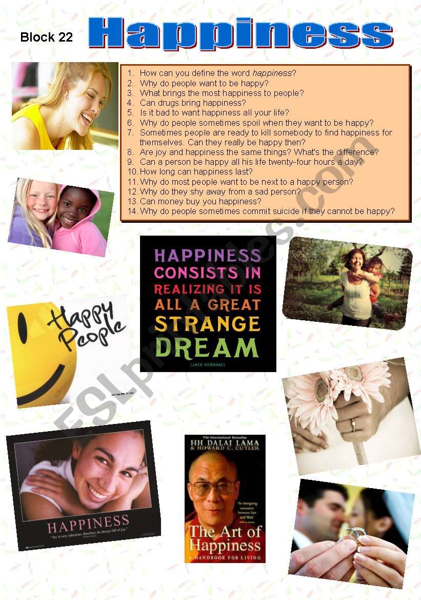 Happiness worksheet