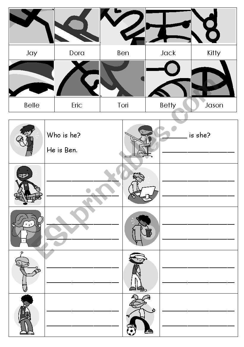 Who is he/she? worksheet