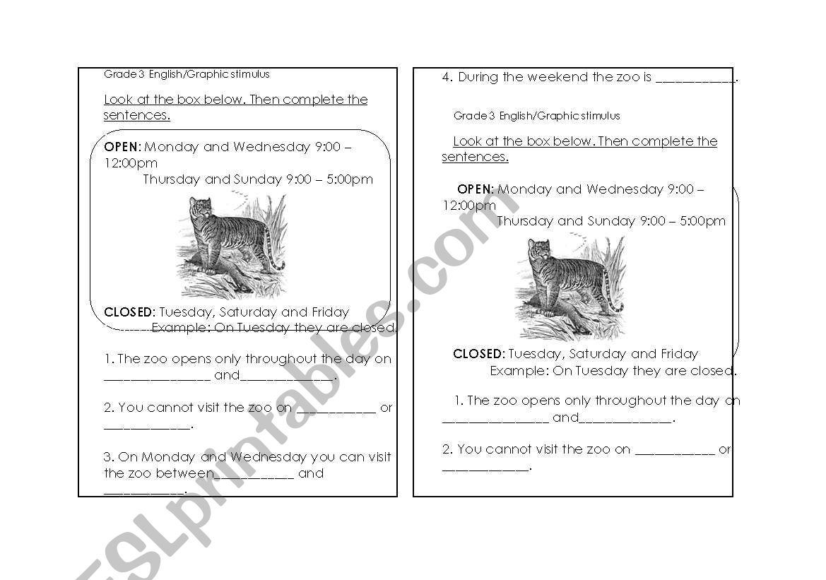 readng( graphic stimulus) worksheet