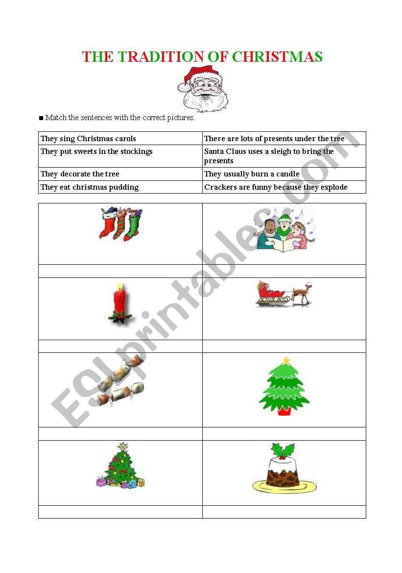 The Tradition of Christmas worksheet