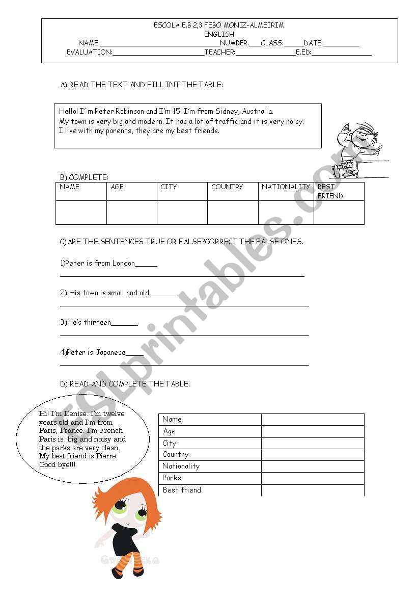 countries and nationalities worksheet