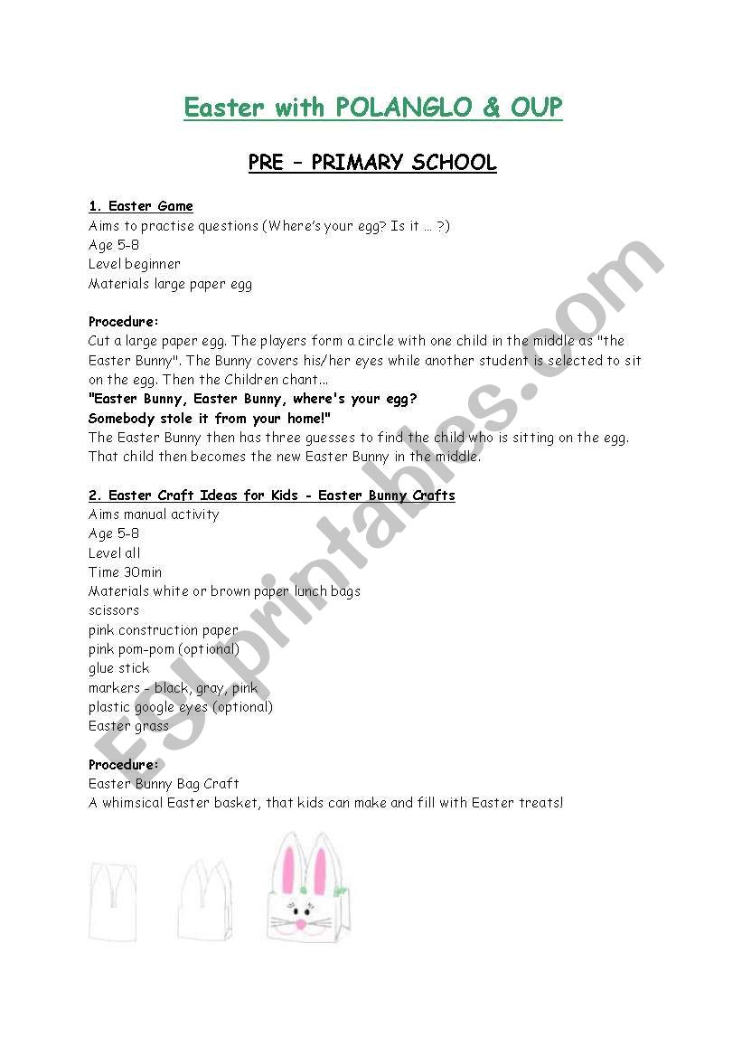 Easter worksheet