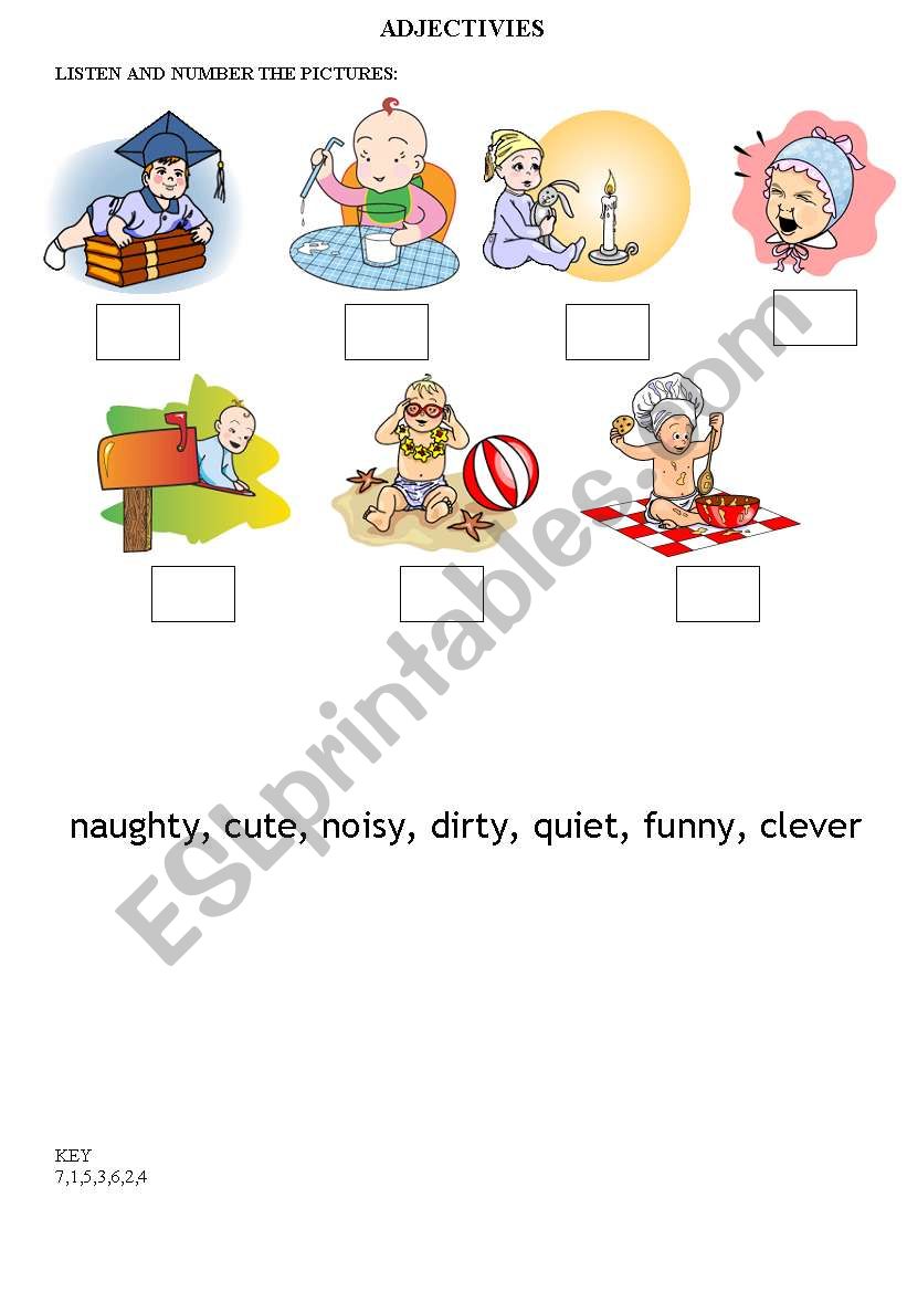 adjectives worksheet