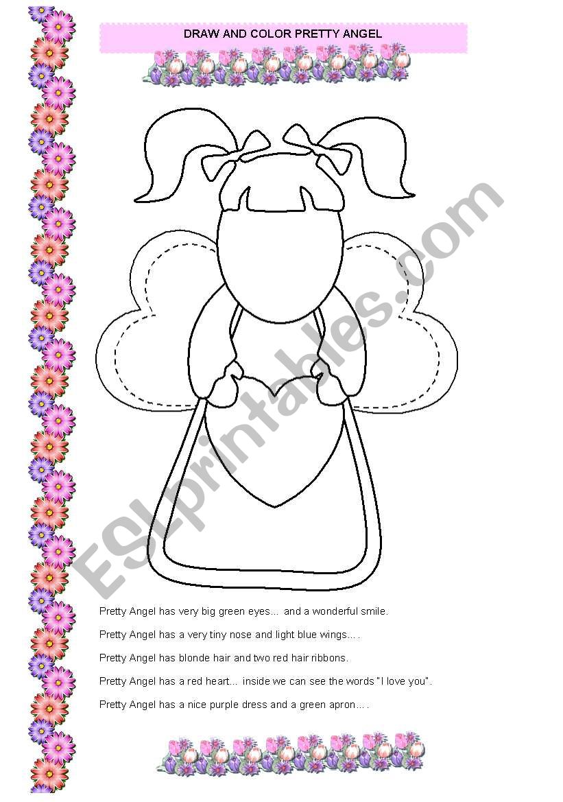 Pretty Angel worksheet