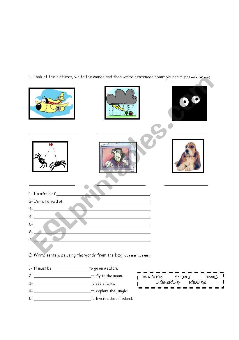 Feelings worksheet