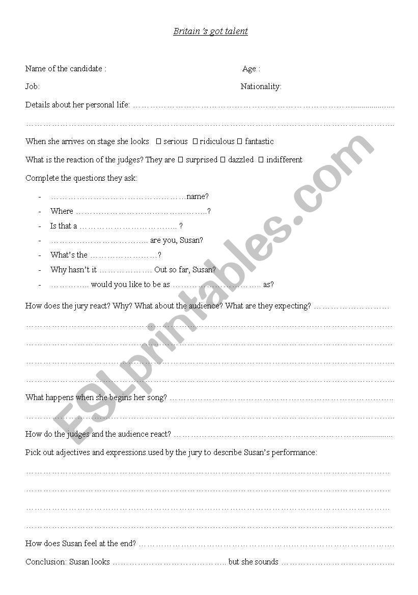 Video analysis and oral comprehension